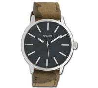 Oozoo Montre Unisexe Montres Analogique Cuir Vert