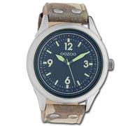Oozoo Montre Unisexe Timepieces Analogique En Cuir Camouflage Brun UOC10353