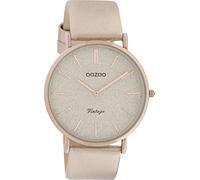 Oozoo Montre Vintage Avec Bracelet en Cuir à Paillettes 40 mm Rose/Or Rose-Beige C20165