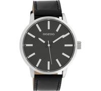 OOZOO Montres C10034 noir bracelet en cuir unisexe 45mm