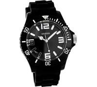 Oozoo silicone montre unisexe analogique à quartz bracelet noir Vintage Series D2UOC4174A