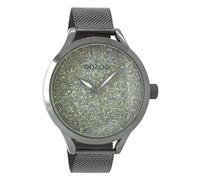 Oozoo Timepieces UOC10652 Montre analogique pour femme en métal titane gris foncé, titane, gris foncé/vert, Bracelet
