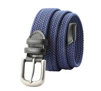 Opaeroo Ceinture Tressée Élastique Double Boucle - 130-160cm(51-63") Réglable 220g Léger pour Sport/Jeans Blue