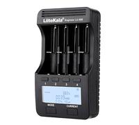 OPAHUTER LiitoKala Lii-500 18650 4-Slot LCD Affichage Chargeur Universel Rapide Intelligent pour Batteries Rechargeables 26650 26700 21700 AA AAA Bouton Tactile Affichage LCD Test Capacité Batterie