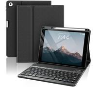 OPAKIT Étui clavier pour iPad 9,7" 6e/5e génération, modèle 2018/2017, Air 2 (2014) - Étui magnétique amovible sans fil avec porte-crayon pour iPad 9,7" (noir)