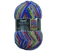 Opal Hundertwasser 3204 Pelote de laine mélangée 4 plis pour tricoter des chaussettes chaudes avec des motifs de couleurs uniques 100 g 425 m