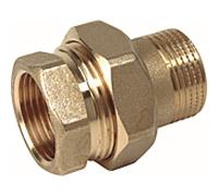 Opal R18 raccord vissé pour radiateur R18X004 3/4", IT/AG, forme droite, laiton chromé