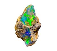 Opale éthiopienne naturelle brute - Pierre de qualité AAA | Pierre précieuse brute éthiopienne Jumbo Fire pour la fabrication de bijoux et l'emballage de fils, 9.4 CARAT, Gemme, Opale éthiopienne