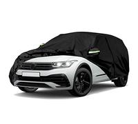 Opaltool Bâche pour Voiture Exterieur pour VW T-ROC Active 2017-2025, 4 Couches Noir Housse de Protection Impermeable Anti UV Neige Poussière avec Fermeture éclair de Porte Latérale