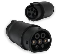 Opaltool Câble de Charge électrique Type 1 vers Type 2 EV, Adaptateur de Chargeur de Voiture 32A SAE J1772 à IEC 62196 pour Véhicules