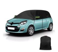 Opaltool Demi-Couverture de Toit Compatible avec Renault Twingo 1993-2024, Demi Bache Voiture Exterieur avec Rrochets Ajustables et Oreillettes à Bandes Réfléchissantes