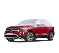 Opaltool Demi Housse pour Voiture Exterieur pour 2017-2023 VW T-Roc, Argent Demi Bache Voiture Exterieur avec Crochets Ajustables et Bouchons d'oreilles