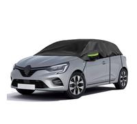 Opaltool Demi Housse pour Voiture Exterieur pour Hatchback 2005-2023 Renault Clio, Noir Demi Bache Voiture Exterieur avec Crochets Ajustables et Bouchons d'oreilles