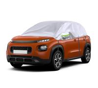 Opaltool Housse Bache Voiture pour 2002-2024 Citroen C3, Silber Demi Bache Voiture Exterieur avec Crochets Ajustables et Bouchons d'oreilles