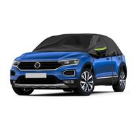 Opaltool Housse Bache Voiture pour 2017-2023 VW T-Roc, Noir Demi Bache Voiture Exterieur avec Crochets Ajustables et Bouchons d'oreilles