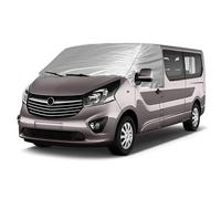 Opaltool Housse de Pare-Brise Thermique Externe für Opel Vivaro Renault Trafic Fiat Talento NV300 2014-2023, Housse de Pare-Brise Avant Tethermique Pliable, Housse de Pare-Brise Argentée
