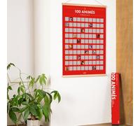 Opari Poster à Gratter 100 Animés à Voir dans sa Vie - Affiche Murale 70x50 cm - Illustrations Originales - Papier PEFC - Fabriqué en France - Idée Cadeau Otaku