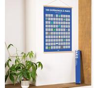 Opari Poster à Gratter “100 Expériences à Paris à Vivre dans sa Vie” - Affiche 70×50 cm - Illustrations Iconiques - Papier PEFC - Fabriqué en France - Idée Cadeau Paris & Voyage