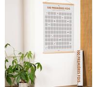 Opari Poster à Gratter 100 Premières Fois de Bébé - Affiche Souvenir A3 - Illustrations Tendres - Papier PEFC - Fabriqué en France - Idée Cadeau Naissance ou Baby Shower