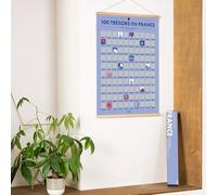Opari Poster à Gratter 100 Trésors en France à Découvrir dans sa Vie - Affiche 70×50 cm - Illustrations Originales - Papier PEFC - Idée Cadeau Voyage & Découverte
