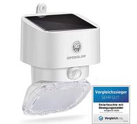 Opasolar 2000LM Lumiere lampe solaire exterieur, Eclairage exterieur solaire, Applique murale exterieur LED exterieur etanche, Projecteur LED lampe solaire exterieur detecteur de mouvement pour jardin