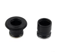 Opatiny 1 paire d'adaptateurs d'essieu traversant QR pour vélo 15 mm avant 100 mm M9 à 12 mm arrière 135-142 mm pour 8-12 vitesses en alliage d'aluminium noir 1 paire (12S x 142 mm)