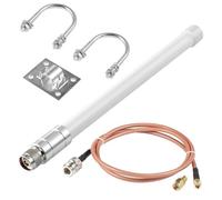 Opatiny Antenne LoRa 8 dBi 915 MHz pour Meshtastic LORA32 ESP32 OLED, fibre de verre omnidirectionnelle d'extérieur avec connecteur N mâle et adaptateur RP-SMA