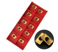 Opatiny APMT1135PDER Lot de 20 inserts de fraisage en carbure pour porte-fraises en bout de série BAP300R, outils de tournage indexables pour acier et acier inoxydable