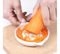 Opatiny Assiette Râpe Porcelaine Blanche 10 cm - Pour Ail, Oignons, Fruits et Légumes - Essentiel Cuisine