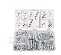 Opatiny Assortiment de 200 ressorts avec 20 tailles de ressorts en acier au carbone zingué pour projets de réparation, boîte de rangement transparente incluse