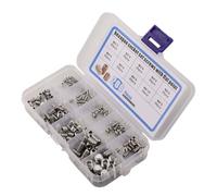 Opatiny Assortiment de vis sans tête en acier inoxydable avec douille hexagonale - 200 pièces de M3 x 3 mm à M8 x 8 mm - Argent - Pour travaux de construction, électricien et plomberie