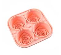 Opatiny Bac à glaçons 3D en forme de rose avec 4 moules à glaçons géants en forme de fleur, en silicone, parfaits pour cocktails et boissons
