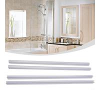 Opatiny Bande d'étanchéité transparente de type D pour porte de douche en PVC souple pour déflecteur d'eau semi-circulaire pour portes en verre de salle de bain, facile à couper (12 mm)