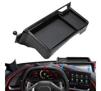 Opatiny Boîte de rangement pour tableau de bord de commande centrale pour Corvette C8 2020-2023, matériau ABS, couche de rangement supplémentaire derrière l'écran tactile, noir