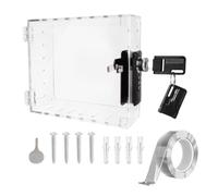 Opatiny Boîtier de verrouillage thermostatique avec clé - Mur en acrylique transparent pour couvercle de montage pour commandes Hfor VAC, design sécurisé et transparent, installation facile, taille S