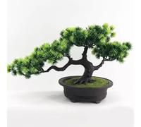 Opatiny Bonsaï artificiel - Plante verte réaliste pour la décoration de la maison et du bureau, simulation de résine avec pot en plastique, pas d'arrosage nécessaire