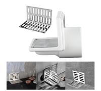 Opatiny Bouchon de vidange de sol en acier inoxydable avec tuyau ABS, siphon latéral universel pour tube de 50/75/110 mm, protection de gouttière pour balcon et toit