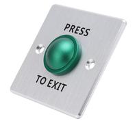 Opatiny Bouton de déverrouillage de porte en acier inoxydable 12-24 V DC Push to Exit Switch pour systèmes de contrôle d'accès, panneau 86 x 86 mm, certifié IP, avec 2 vis