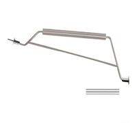 Opatiny Brasero portable avec poignée en acier pour extérieur, avec aide au montage et au transport pour réchaud de camping, argent, 382 x 15 cm