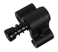 Opatiny Butée de porte de grange réglable en aluminium avec accessoires coulissants, design à ressort silencieux et guide au sol pour un mouvement contrôlé, installation facile sans perçage, noir, 5,5