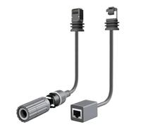 Opatiny Câble d'extension RJ45 pour Starlink - Connecteur étanche IP68 avec design mis à la terre - Câble gris foncé de 30 cm - Prise en charge de 1200 Mbit/s pour les périphériques de réseau