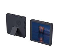 Opatiny Cadre photo Bluetooth enregistrable personnalisé pour musique avec dos magnétique et support intégré, batterie 450 mAh, contrôle du volume, carte TF et rouge/gris foncé/abricot/rose/bleu
