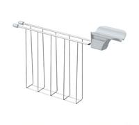 Opatiny Cage à sandwich en acier inoxydable avec poignées résistantes à la chaleur, pour griller des sandwichs, bagels et gâteaux à thé, noir et gris, 25,3 x 17 cm (gris)