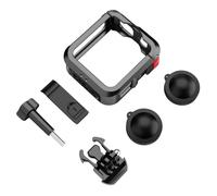 Opatiny Cage en alliage d'aluminium pour GoPro MAX2 avec couvercle de batterie, étui de protection léger avec couvercles d'objectif en silicone, compatible avec caméra d'action