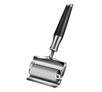 Opatiny Coupe-rouleau en acier inoxydable, trancheuse manuelle 13/19 pour nouilles uniformes, outil de cuisine multifonction pour ail et persil, design facile à nettoyer (B)
