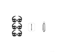 Opatiny Crochets d'oreille en silicone pour AirPods Pro Gen 1 - Accessoires de sport antidérapants, supports ergonomiques avec pochette de rangement (noir)