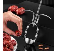 Opatiny Décapant à la date rouge en acier inoxydable 304, utilisation sans effort d'une seule main, compatible avec les petites et grandes dates, vert ou rouge