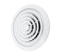 Opatiny Diffuseur de conduit mural réglable en ABS blanc pour ventilation d'air ronde, avec bouton de contrôle du débit, systèmes AC centraux (350)