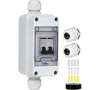 Opatiny Disjoncteur PV 60 A DC 12 V-400 V CA 90-400 V 2P Boîtier de disjoncteur étanche IP65 pour panneau solaire, systèmes éoliens hybrides à grille avec courbe B Trip