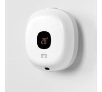 Opatiny Distributeur automatique de savon en mousse pour salle de bain, montage mural, sans contact avec capteur infrarouge, écran LCD pour température et batterie, blanc